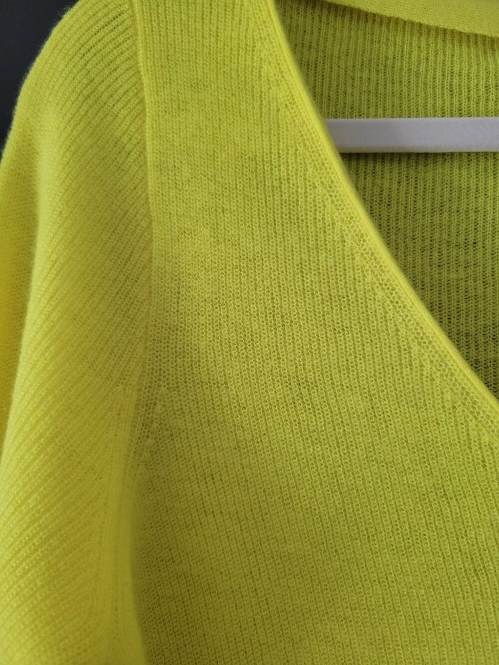 J. Crew Cashmere Yellow Cropped Cardigan Size M - Picture 7 of 9